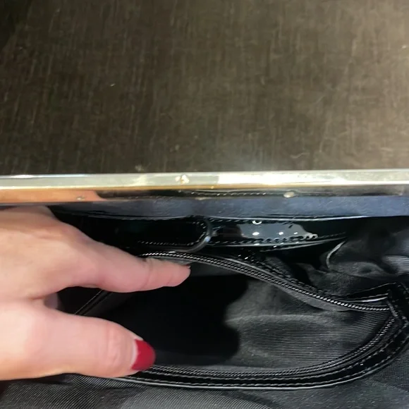 Black Patent Leather Evening Bag - Picture 4 of 4